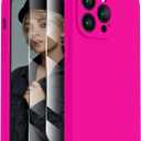 FireNova Designed for iPhone 14 Pro Max Case, Silicone Upgraded [Camera Protection] Case, Soft Anti-Scratch Microfiber Lining Inside, 6.7 inch, Hot Pink