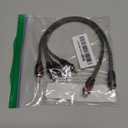 1ft RCA 1 Female to 2 Male Audio Speaker Y Adapter Splitter Cable (2 Pack)