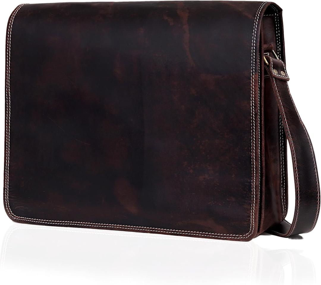 11 inch Small Crossbody Shoulder Genuine Leather iPad/Tablet Vintage Messenger Bag For 10.5 inch iPad Pro for Women & Men