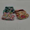 Leekalos Reusable Washable Dog Diapers Female (3 Pack) - Highly Absorbent Doggie Diapers - Size Adjustable Puppy Diapers for Dog Period Panties (Medium, Flora) (Medium (12.5"-15" Waist), Flora(Gray Lining))