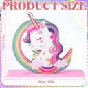 Barydat 4 Pcs Unicorn Birthday Table Centerpiece Rainbow Decorations Wooden Unicorn Theme Birthday Sign Photo Props for Girls Party Favors Baby Shower Supplies (Vivid)