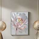 SYGALLERIER Abstract Silver Metal Wall Arts Hand Crafted 3D Floral Aluminum Artwork Modern Sculpture Contemporary Metallic Pictures Framed for Living Room Bedroom Bathroom Decor, 16"L x 12"W