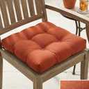 HGTV Home Collection Tufted Seat Cushion Red (18.5in W × 19.5in H × 4.5in D)