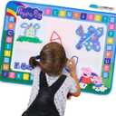 Kids Toys Water Doodle Mat - Peppa Pig Reusable Painting Writing Color Doodle Mat Drawing Board, Toddler Educational Toys for Age 3 and Up Year Old Girls & Boys (50cm x 70cm)