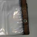 WOVTE 10x12 FT Clear Tarp Heavy Duty Waterproof, Clear Tarps with Grommets, Clear Plastic Tarp with Reinforced Edge for Patio, Garden, Greenhouse, Chicken Coop-Transparent Tarpulin