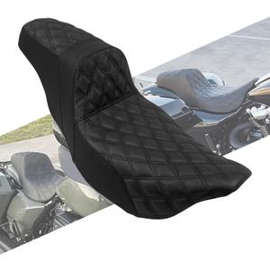 Motorcycles Rider Passenger Seat One-Piece Seat Leather Seat Pillion Fit For Harley Touring Road King Road Glide Street Glide Electra Glide Ultra Classic CVO 2009-2023
