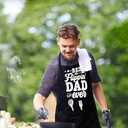 APASIN Funny Cooking Apron for Dad, Grilling apron for men with 2 large pockets, Adjustable neck strap, Gift for Dad, Father (Best Flippin' Dad Ever)