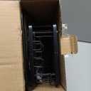 OMAIRA Shower Caddy Hanging Over the Shower Head - Rustproof Shower Organizer Hanging with Soap Scrub Holder, Non-Slip Stainless Steel Bathroom Storage Rack & Shelves, No Drilling, Black