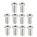 uxcell M8x20mm Hex Socket Head Insert Nut Screw Post Sleeve Nut for Furniture 10pcs