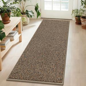 BEQHAUSE Hallway Runner Rugs 2x6, Hallway Rug Non-Slip Washable(Rolled-Up NO Creases), Runner Rug Absorbent Stain Resistant Hall Rug Carpet Runner, Entryway Rugs Floor Mat Laundry Room Rugs, Taupe