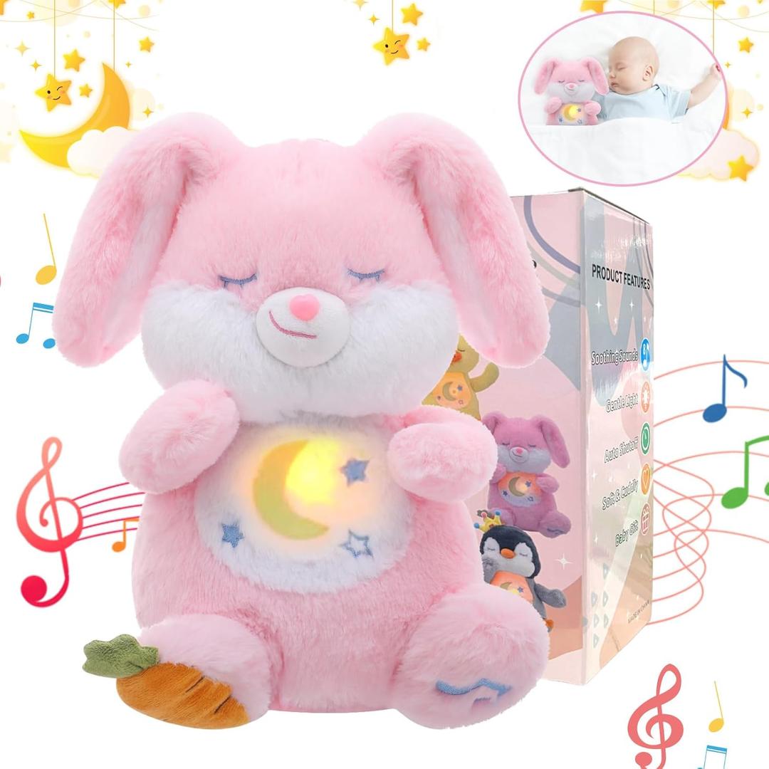 Breathing Stuffed Animal, Soothe Snuggle Pink Bunny Plush for Anxiety Adults and Kids, Soothing Stuffed Animal, Soft Breathing Plush Bunny Gifts with Realistic Breathing and Lights Breathing Stuffed Animal, Soothe Snuggle Pink Bunny Plush for Anxiety Adults and Kids, Soothing Stuffed Animal, Soft Breathing Plush Bunny Gifts with Realistic Breathing and Lights
