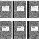 Oxford Composition Notebooks, College Ruled Paper, 9-3/4 x 7-1/2 Inches, 100 Sheets, Black, 6 Pack (63767)