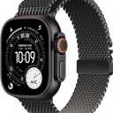 Apple Watch Ultra 3 [GPS + Cellular 49mm] Running & Multisport Smartwatch w/Rugged Titanium Case w/Black Titanium Milanese Loop - S. Satellite Communications, Advanced Health & Fitness Tracking