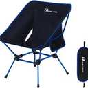 MOON LENCE Portable Camping Chair, Backpacking Chair, Ultralight & Compact, 400 lbs Capacity, for Outdoor Camp, Travel, Beach, Picnic, Hiking (Blue)