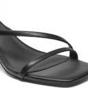 DREAM PAIRS Women's Low Kitten Heels Strappy Open Square Toe Ankle Strap Sexy Fashion Comfort Dress Shoes Party Heeled Sandals (Black)