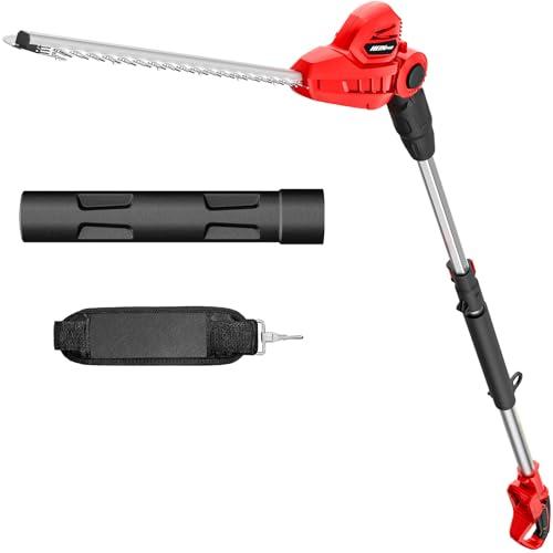 HEINPRO Pole Hedge Trimmer Cordless Compatible with Milwaukee M18 Battery, Hedge Trimmer with Extension Pole Up to 14-Feet Reach, 18-Inch Pole Trimmer for Hedge Trimming (Battery not Included)