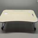 Slendor Lap Desk with Cup Holder, Foldable Laptop Table for Bed, Portable Bed Desk for Laptop and Writing, Computer Tray with Tablet Slot, Notebook Stand Reading Holder for Couch Sofa Floor