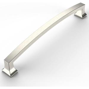 Amerdeco 10 Pack Brushed Satin Nickel 7 Inch(177mm) Hole Centers Kitchen Cabinet Pulls Cabinet Hardware Kitchen Handles for Cabinets Cupboard Handles Drawer Pulls ZH0009