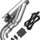 Electric Exhaust Cutout 3 Inch with Elbow Muffler Valvetronic Exhaust Valve Kit (1 Controller, 1 Valve)