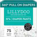 Diaper Pants Toddlers - Size 4 (20-32 lbs), Half-Monthly Supply (75 Count), Skin-Friendly, Ultrasoft, Chlorine-Free, Snug Fit & Absorbent Pull On Diapers