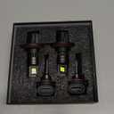 HUOKEDS for 2004-2014 Ford F150 FOG Lights Bulbs Combo, 4pcs Super Bright White Dual Beam and Fog Lights Blubs Package, 1:1 Size as Stock Bulbs, Plug and Play