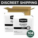 Depend Guards Incontinence Pads for Men, Maximum Absorbency, 104 Count (2 Packs of 52), Packaging May Vary