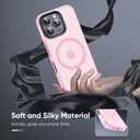 3 x Compatible with iPhone 16 Pro max Bumper case Fits MagSafe 10FT Drop Resistant Matte Skin Feeling Shockproof Back Cover Fits iPhone 16 Pro max Phone Cases 6.9", Light Pink