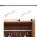 Closet Rod Adjustable,Susenya Closet Rod for Clothes Selectives, Stainless Steel,Silver - Pack of 2, Size: 15.7"-25.6",2pcs