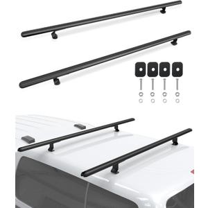 Mountainpeak 500LB Capacity Pickup Truck Topper Ladder Rack Camper Shell Roof Rack for Van Trailer Truck Cap Rack - 60" Crossbar Aluminum Black