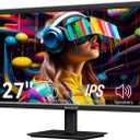 27 Inch Touchscreen Monitor FHD 1920x1080P IPS Computer Monitor, 10-Point Touch Screen PC Display, HDMI VGA USB Ports, Built-in Speakers, VESA Mountable
