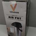 85 oz (2.5L) Airpot Coffee Carafe with Pump, Insulated Stainless Steel Coffee Dispenser, Coffee Carafes for Keeping Hot/Cold, Hot Beverage Dispenser for Party (84.5 Ounces, 1 Pack)