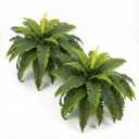 Artificial Ferns for Outdoors, Bouquets 33" Diam Large Fake Ferns 37 Fronds Faux Boston Fern Bush Plant for Indoors Home Garden Porch Windowsill Entrance Farmhouse Décor