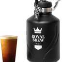 The Original Royal Brew Nitro Cold Brew Coffee Maker - Gift for Coffee Lovers - Quality Nitro Coffee at Home - 64 oz Home Keg, Nitrogen Gas System Dispenser Kit
