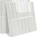 MORCART Peel and Stick Backsplash, 20 Sheets of 11.8"x11.8" - 3D Adhesive Waterproof Wall Tiles for Kitchen, Bathroom, Living Room, Subway Tiles, Gray-Apricot