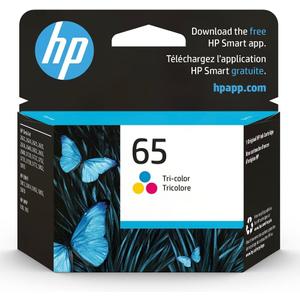HP 65 Tri-color Ink Cartridge for HP Printers | Works with Printer Series: AMP 100, DeskJet 2600, 3700; ENVY 5000 | Eligible for Instant Ink | N9K01AN