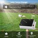 Solar Fence Charger, Briidea 5.6 Miles Solar Electric Fence Charger, 0.2 Joules, Preventing Predators from Intruding, IP66 Waterproof, Save Your Money