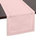 Blush Pink Table Runner  Light Pink Table Runner for Dining, or Summer Decor  Elegant Rose Gold Runners for Tables, Perfect for Modern and Farmhouse Styles (14 x 108 Inches Long)
