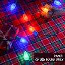 (2 Pack) C9 Light Strand, 100 FT Christmas Stringer with 100 Sockets for Outdoor String Light, Connectable, Intermediate Base (C9/E17) - 12" Spacing, Green Wire, NOTE (ONLY Use for C9 LED Bulb)