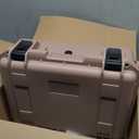 1 Pcs 16.3 x 12.4 x 6.5 Inch Waterproof Hard Case with DIY Customizable Foam Insert Portable Protective Case with Knife for Camera Drones Equipments Tools Test Instruments (Tan)