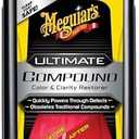 Meguiar's Ultimate Compound - Pro-Grade Car Scratch Remover, Paint Correction Compound That Removes Defects While Adding Gloss and Shine, Single Stage and Clear Coat Scratch Remove, 15.2 Oz