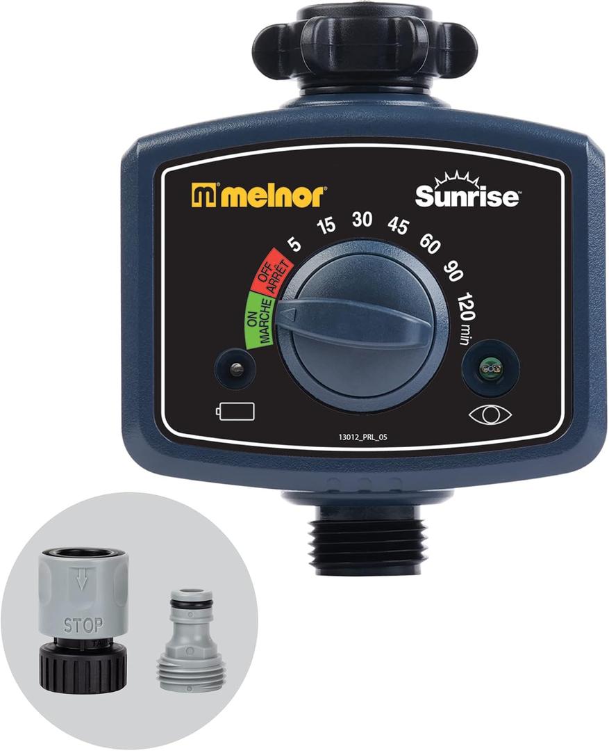 Melnor 65164AMZ Sunrise Daily Water Timer, Grey, Black