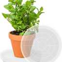 PACETAP 16 inch Plant Saucer Pot Tray 5 Pack, Large Thickened PP Plastic Flower Planter Water Drip Trays for Indoor Outdoor Garden, Semi-Transparent Planter Water Catcher for Pot, Plant Dish