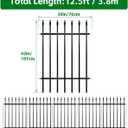 ARIFARO 5 Panels Metal Garden Fence 42" H x 30" W, Decorative Fence Panels