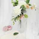 Floroom Artificial Dahlia Flowers 25pcs Real Looking Ivory Foam Fake Roses with Stems for DIY Wedding Bouquets White Bridal Shower Centerpieces Floral Arrangements Party Tables Home Decoration