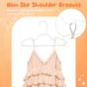 HOUSE DAY Premium Baby Hangers 20 Pack, 11 Inch Kids Plastic Hanger White, Slim Childrens Hangers for Infant, Toddler, Child Clothes, Non-Slip Sturdy and Durable Baby Clothes Hanger for Closet