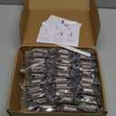 Ravinte 60 Packs (30 Pairs) 3/8" Inset Antique Copper Cabinet Hinge,Self Closing Hinges for Kitchen/Bathroom/Furniture Cabinets & Doors,Decorative Cabinet Hardware Kitchen Hinge with Door Bumper