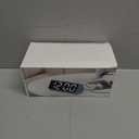 Netzu Digital Alarm Clocks for Bedrooms, Loud Alarm Clock with Dual Alarms, Bold Digits, 5 Dimmers, 4 Volumes, Snooze, Bedside Clock for Deep Sleepers Kids Teens Seniors, Plug in Clock, Easy to Set (Black-blue)