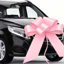 Big Car Bow, 30 Inch Giant Bow for Car, Giant Car Bow, Large Giant Bow for Present, Large Gift Wrapping Bow for Birthday, Surprise Party, Christmas, Wedding Reception, Festival (Pink)