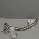 16 Inch Angled Shower Grab Bar, Munzong Anti Slip Satin Brushed Nickel Bathroom Grab Bar, Knurled Bathroom Balance Bar,Safety Hand Rail Support Handicap Elderly Injury Senior Assist Bath Handle