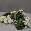 Uqueeten Artificial Flowers for Outdoors Artificial Geranium, Fake Flower White Geranium Artificial Plant Home Decor, Silk Geraniums Realistic Outdoor Flower Fake Plant Decoration 14.4" (White) 8PCS